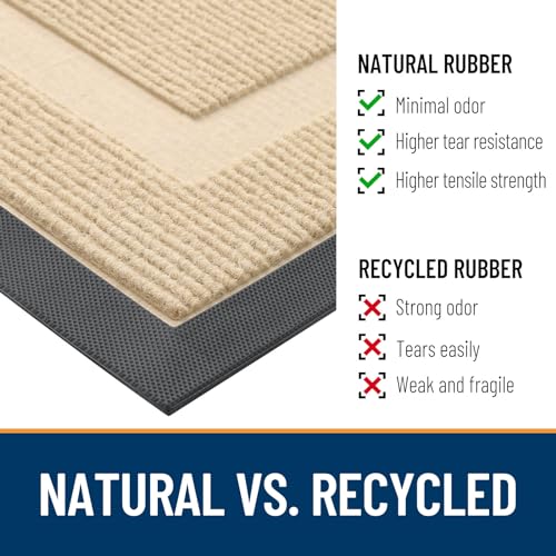 Black Waterproof Natural Rubber Doormat K842155
