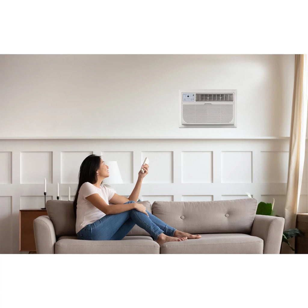 8,000 BTU 115-Volt Through-the-Wall Air Conditioner with Remote, White F91076