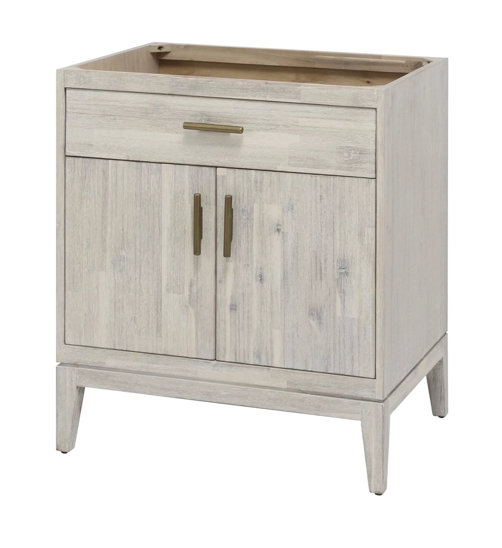 30" Free Standing Hardwood Vanity Cabinet Only Chalky White Z11823