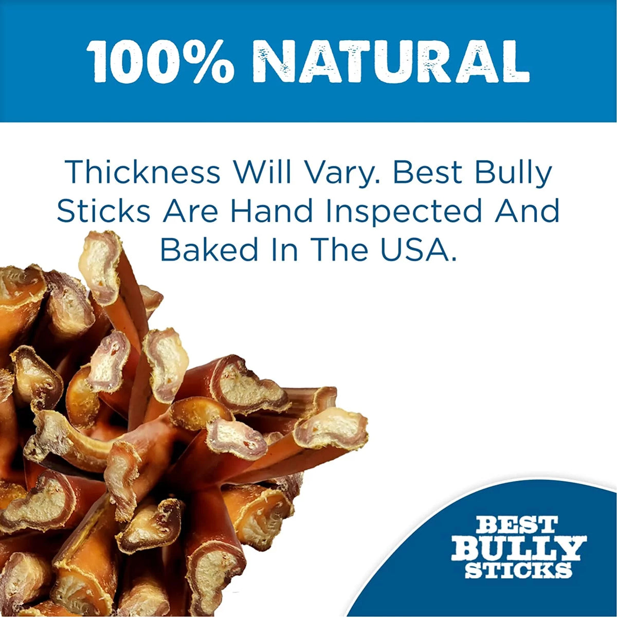 4 Inch All-Natural Bully Sticks for Dogs T587