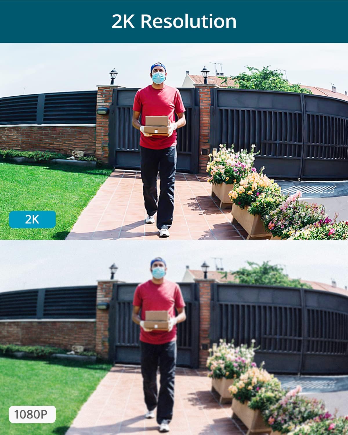 Wireless 2K Battery-Powered Video Doorbell K388
