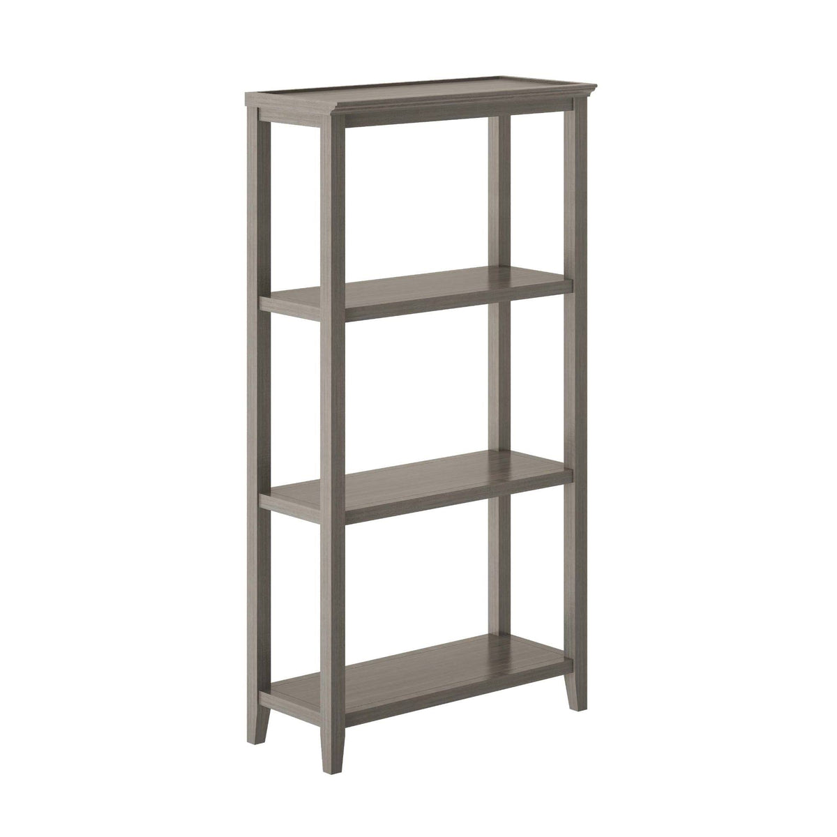 Washed Gray Solid 3-Tier Tall Vertical Bookcase K44664