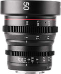 50mm T2.2 Manual Focus Wide-Angle Cinema Lens for M43 Micro Four Thirds MFT Mount Cameras P8549