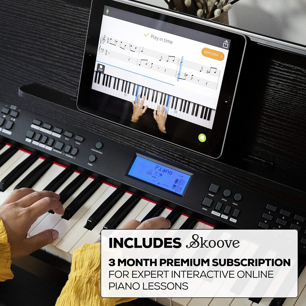 88-Key Digital Piano with Velocity-Sensitive Keys and Built-In Speakers B520821