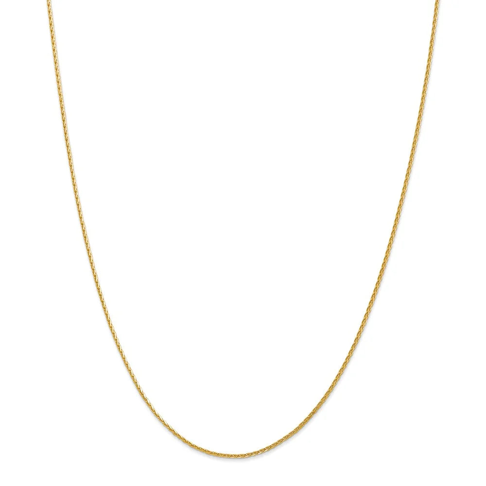 14kt Yellow Gold Diamond Cut Wheat Chain 24 inch Lobster Clasp G8600