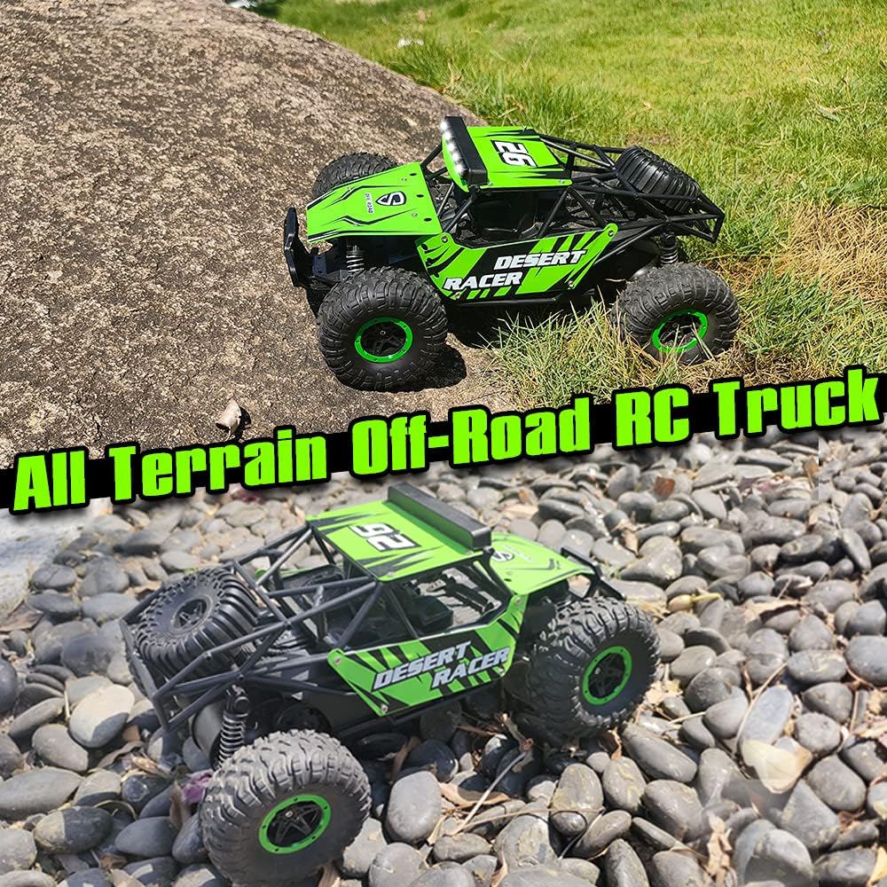 Remote Control Car 1/16 Scale Off-Road Monster Truck Green L1776