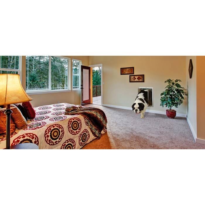 White Large Wall Mount Pet Door L9043