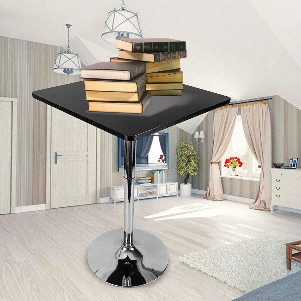 Black 360° Swivel Square Adjustable Bar Table I516716