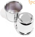 4pcs Chrome Silver Push Through Wheel Center Caps for 4.25 Center Bore Trailer Wheel Rim K9519