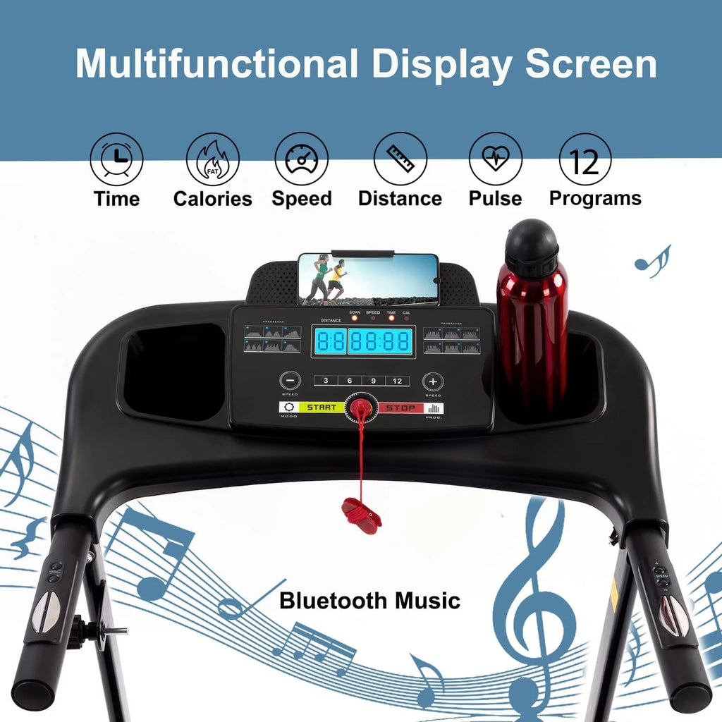 2.5HP Folding Incline Treadmill with Bluetooth Y910