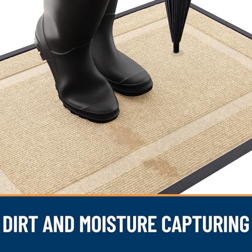 Black Waterproof Natural Rubber Doormat K842155
