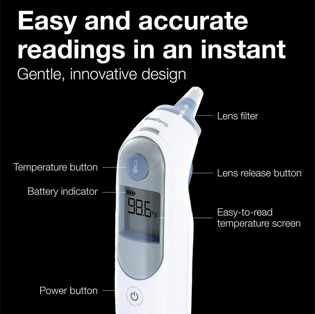 Ear Thermometer Digital Display All Ages White J888127