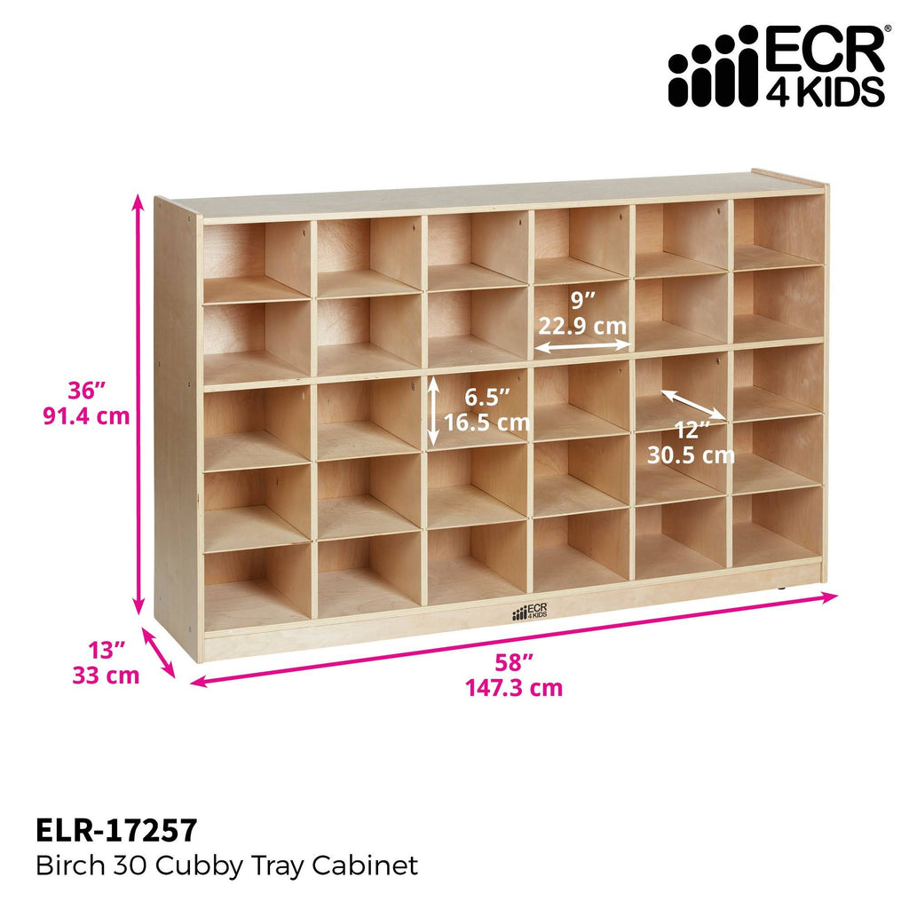 Birch 30 Cubby Tray Cabinet M4337