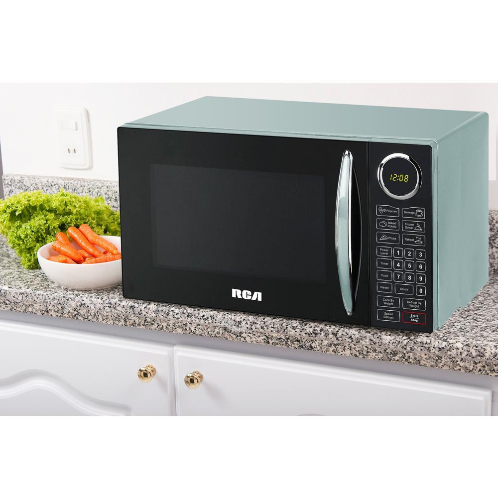0.9 cu. ft. Countertop Microwave in Blue M96575