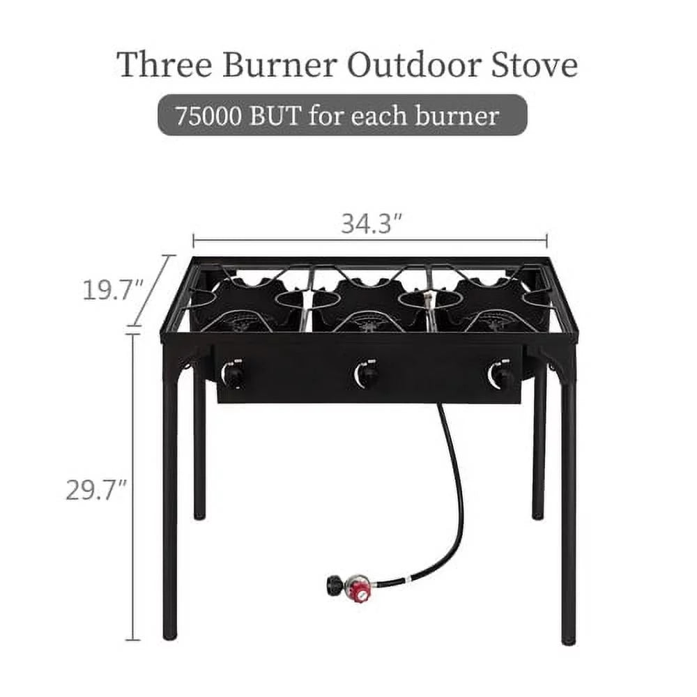 Portable 225,000 BTU 3-Burner Camping Stove B261120
