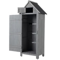 Wooden Outdoor Storage Cabinet with Shelves O354717