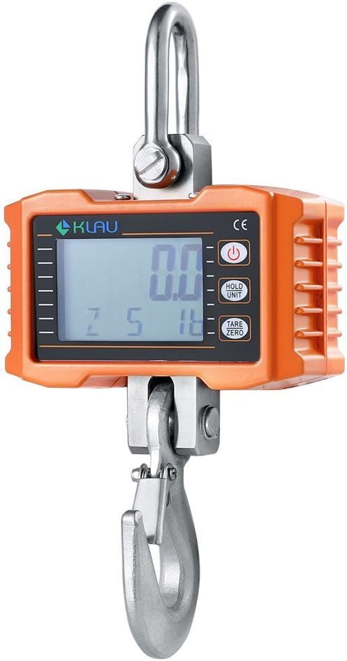 Industrial Hanging Crane Scale 1 Ton 2000 lb LCD Display with Backlight Silver I833234