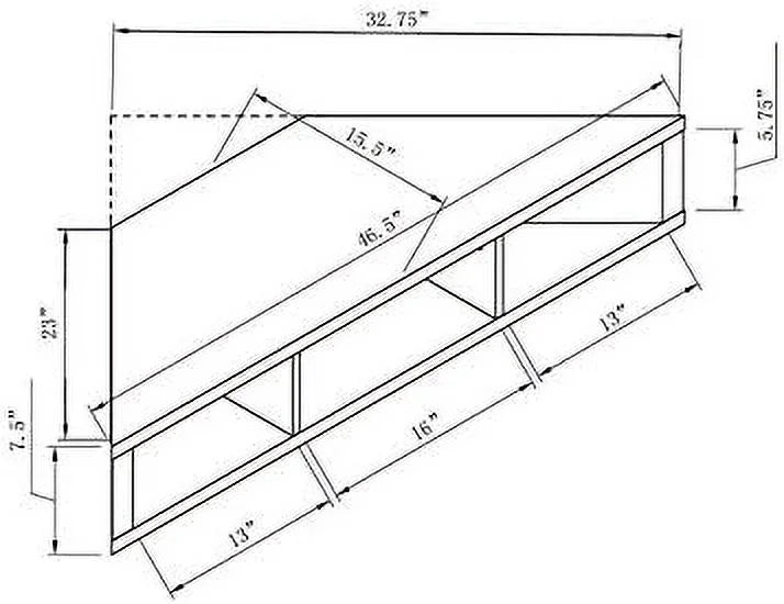 42" Corner Floating TV Stand A6204