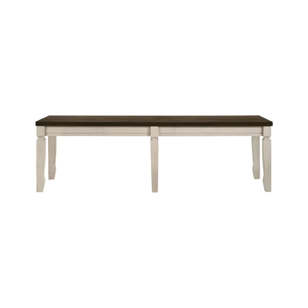 Weathered Oak and Cream Bench M767844