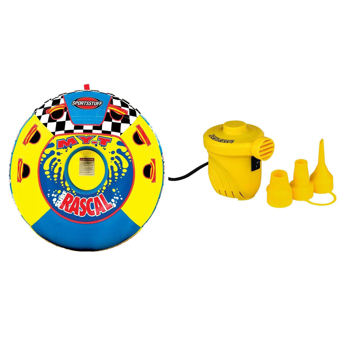 1-Person Tube Towable with 12V Portable Air Pump Z8072