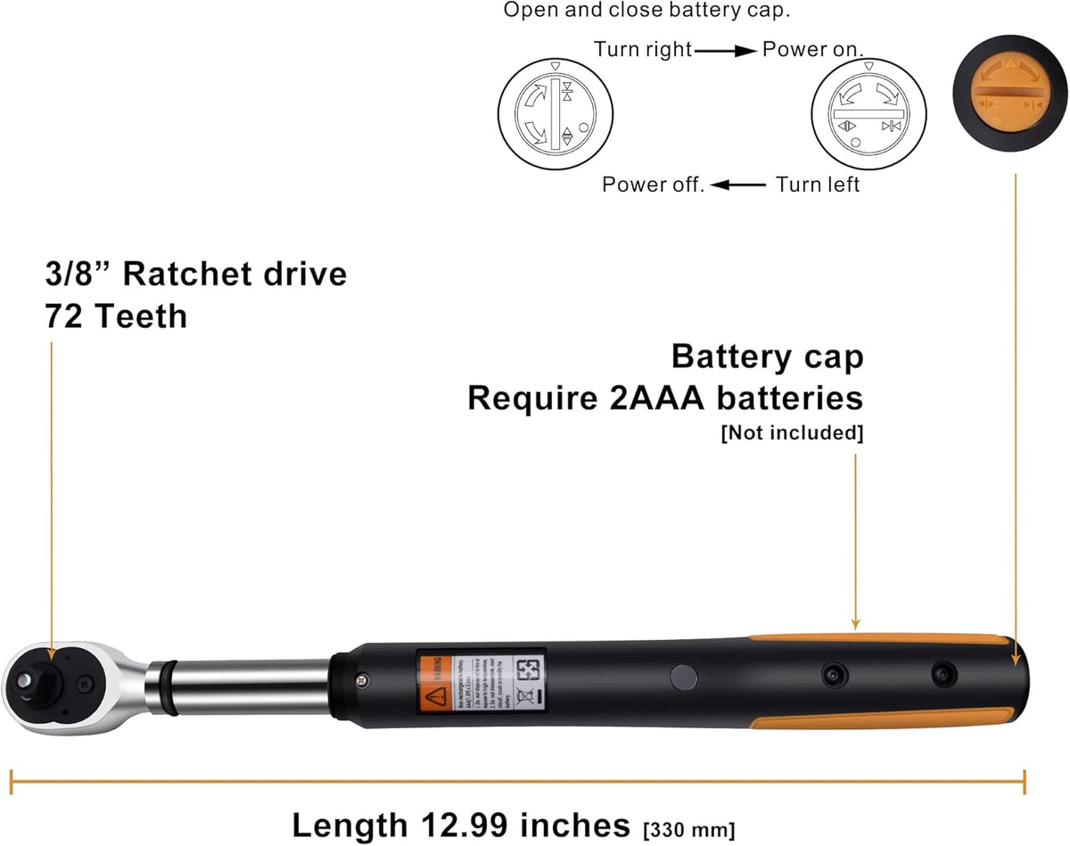 3/8 Digital Torque Wrench with Storage Case S200