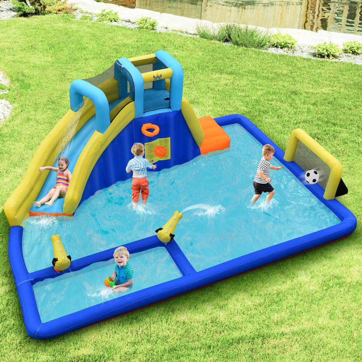 Inflatable Climbing Wall Water Slide Bounce House S51821