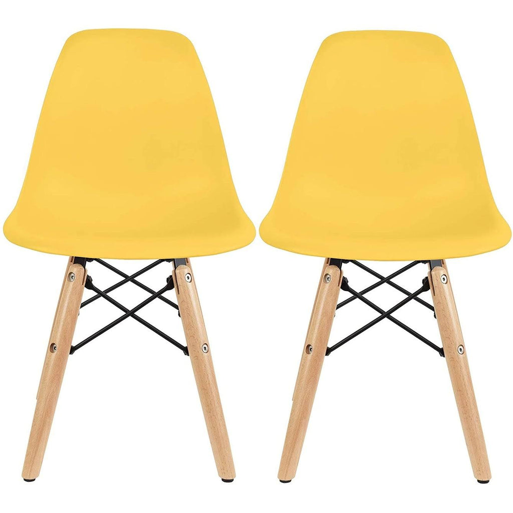 Yellow Kids Toddler Chairs Set of 2 V535