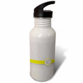 Grey Quatrefoil Pattern 21 oz Sports Water Bottle D90295
