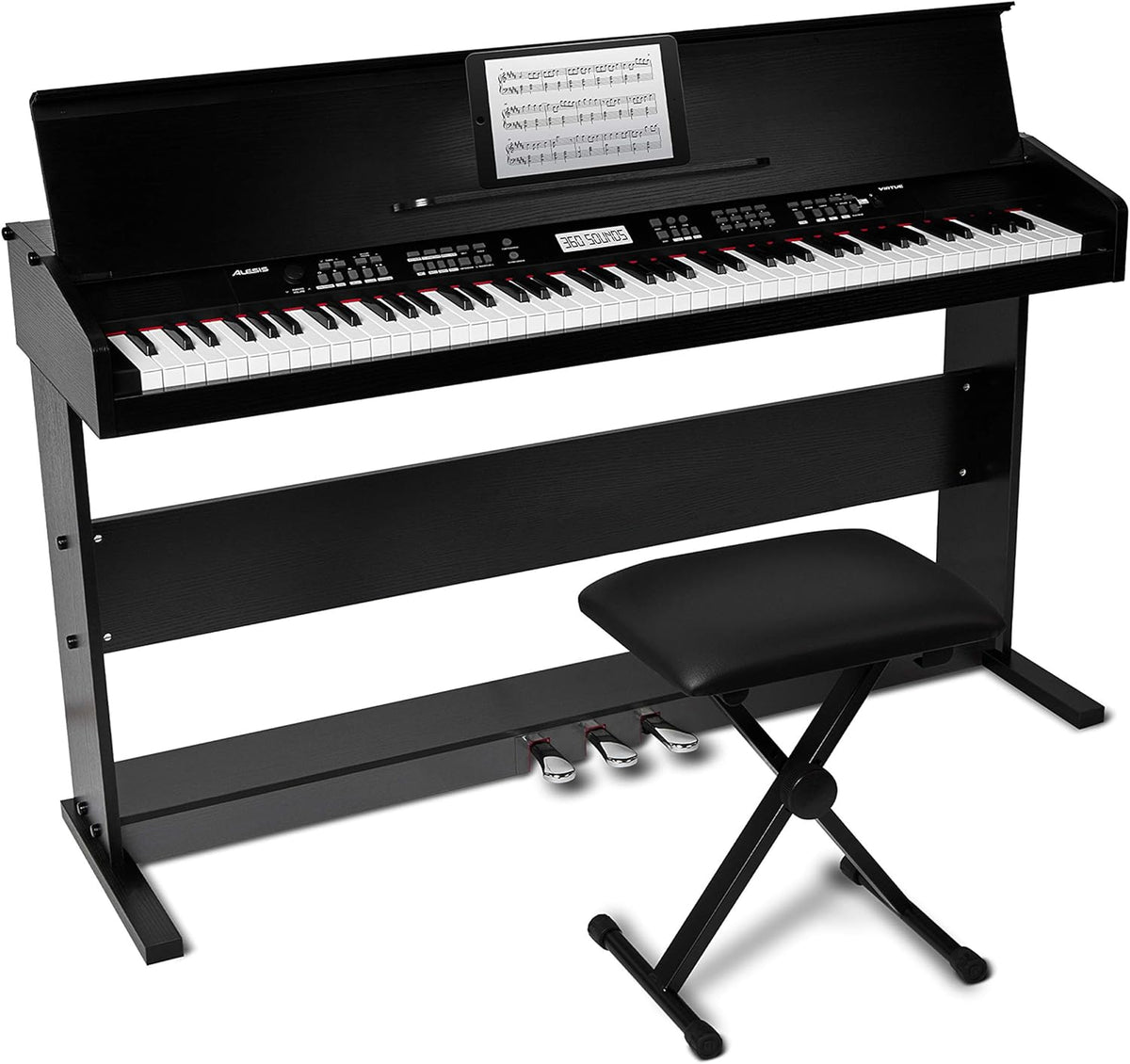 88-Key Digital Piano with Velocity-Sensitive Keys and Built-In Speakers B520821