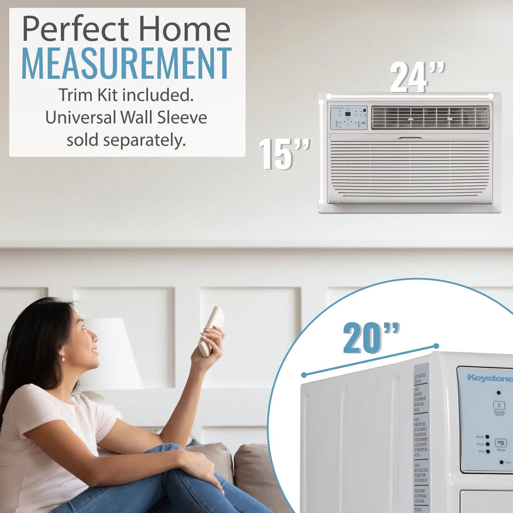 8,000 BTU 115-Volt Through-the-Wall Air Conditioner with Remote, White F91076