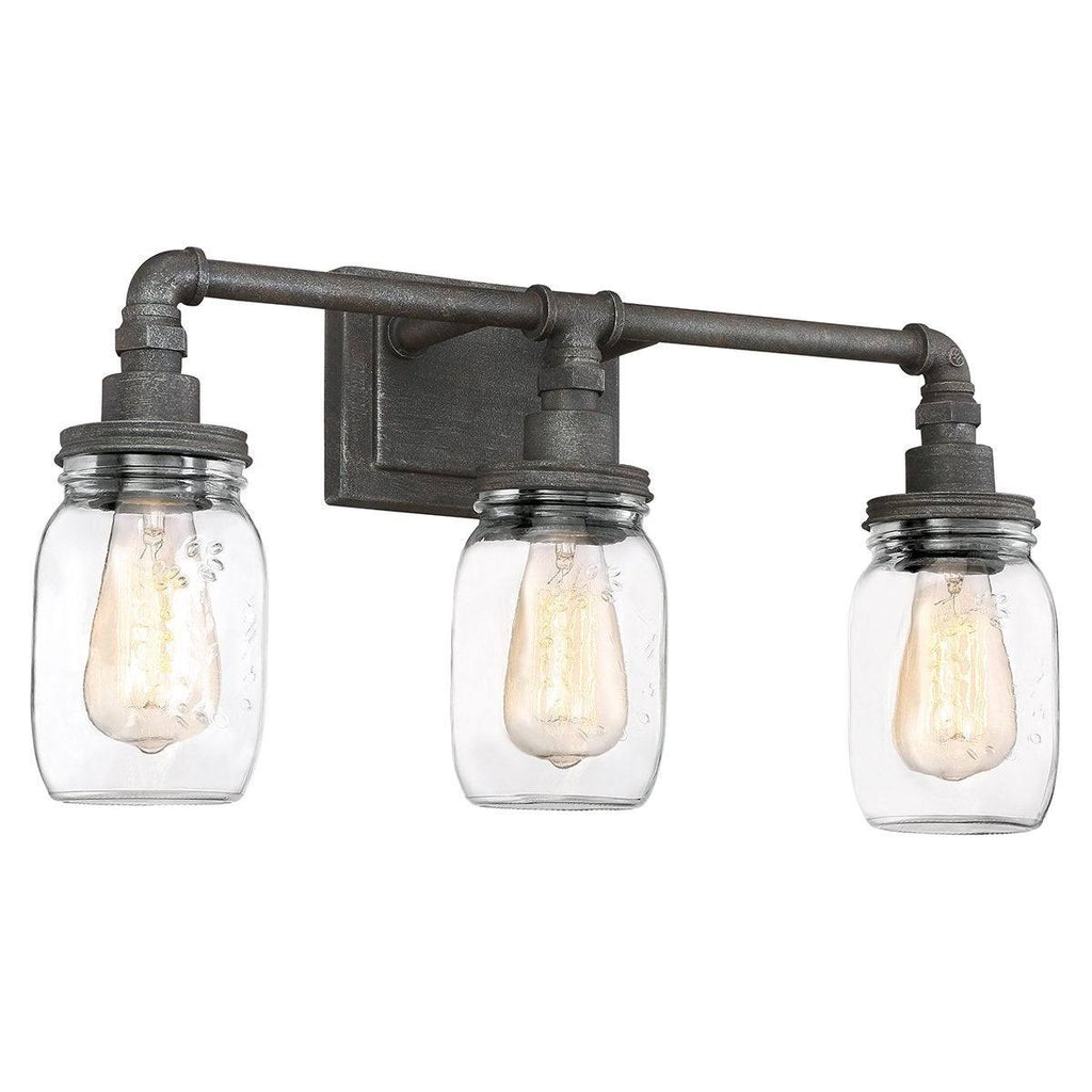 Industrial Bathroom Light, Medium Size, Antique Black K255