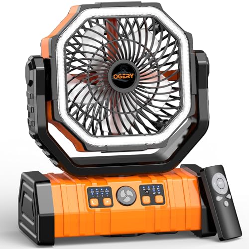 20000mAh Rechargeable Camping Fan with LED Lantern I171