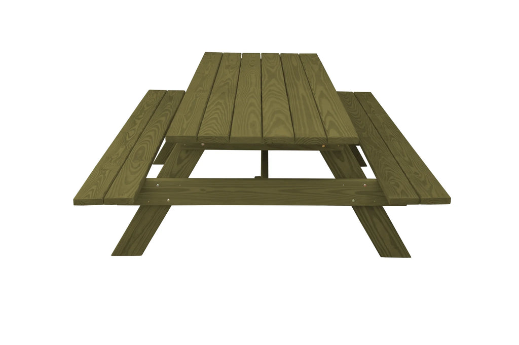 Green Solid Wood Outdoor Picnic Table S5401