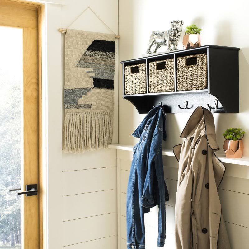 White Hanging 3 Basket Wall Rack G494