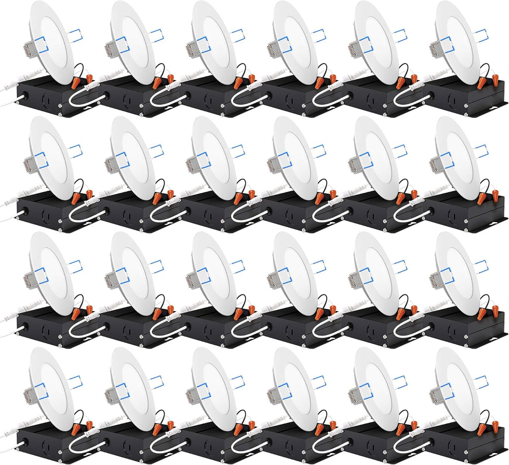 24 Pack 6 Inch Ultra Thin LED Recessed Ceiling Lights T46417