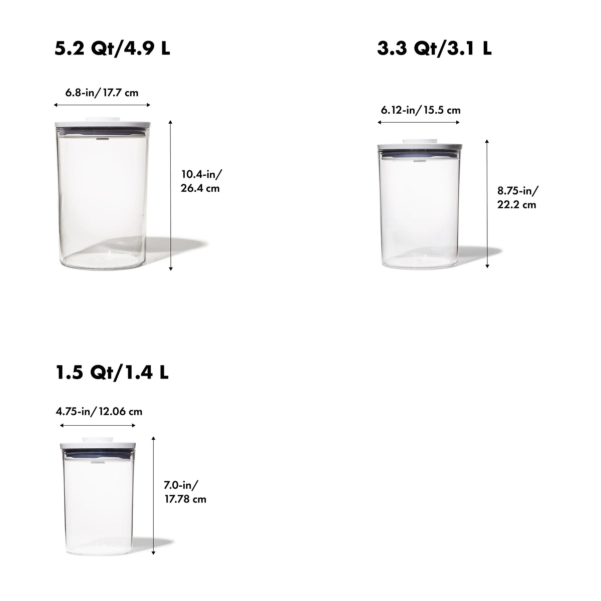 3 Piece Round Canister Set U83703