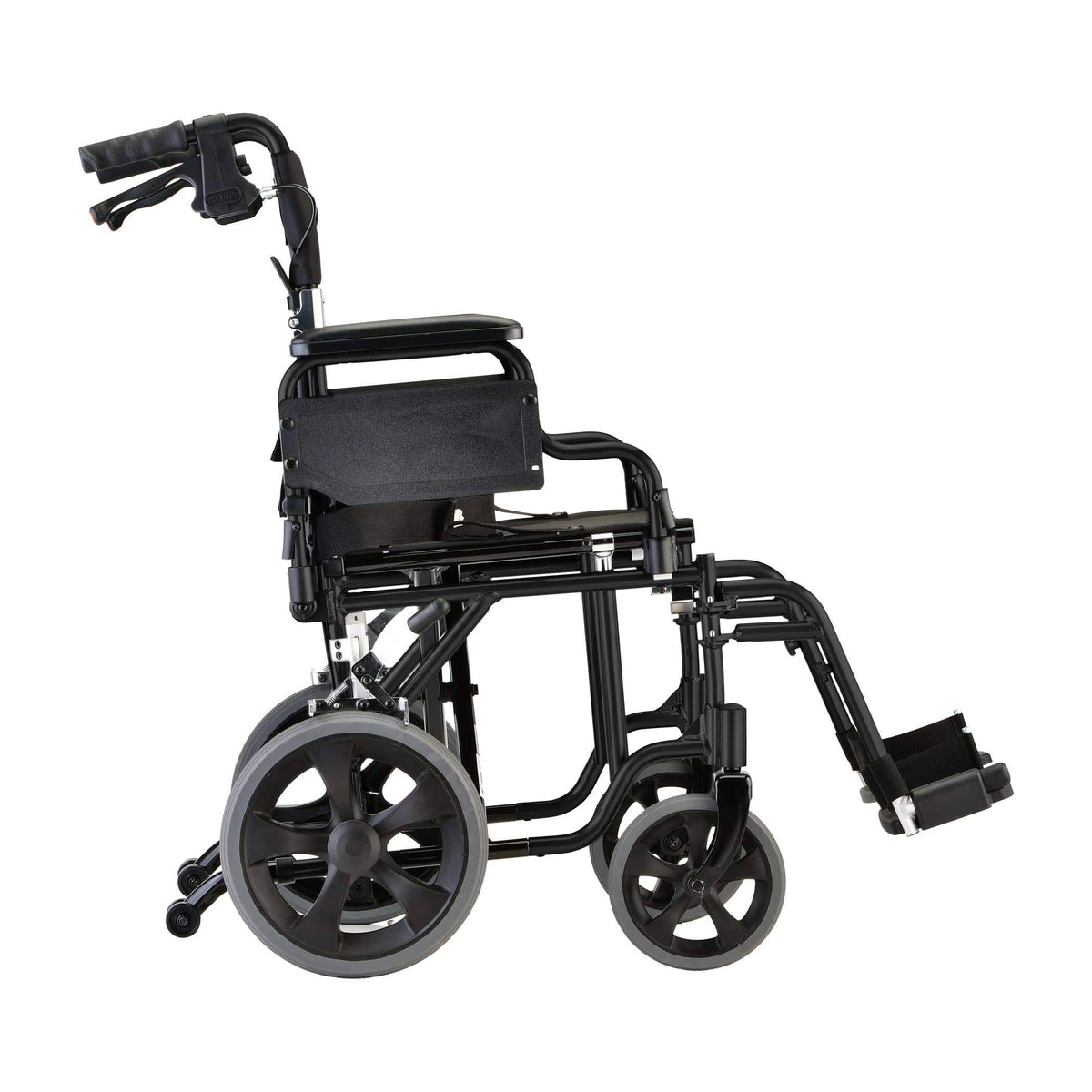 Lightweight Transport Chair with 12” Rear Wheels Blue O221425