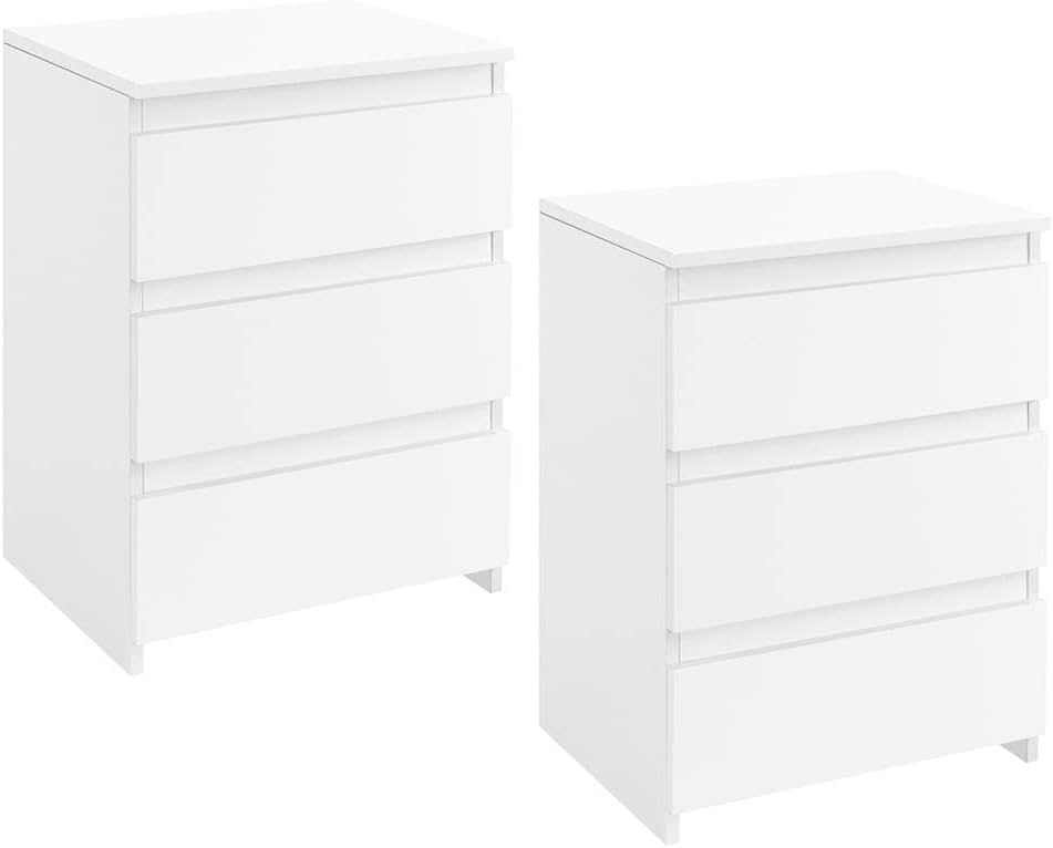 Black Set of 2 Storage Side Table Z523