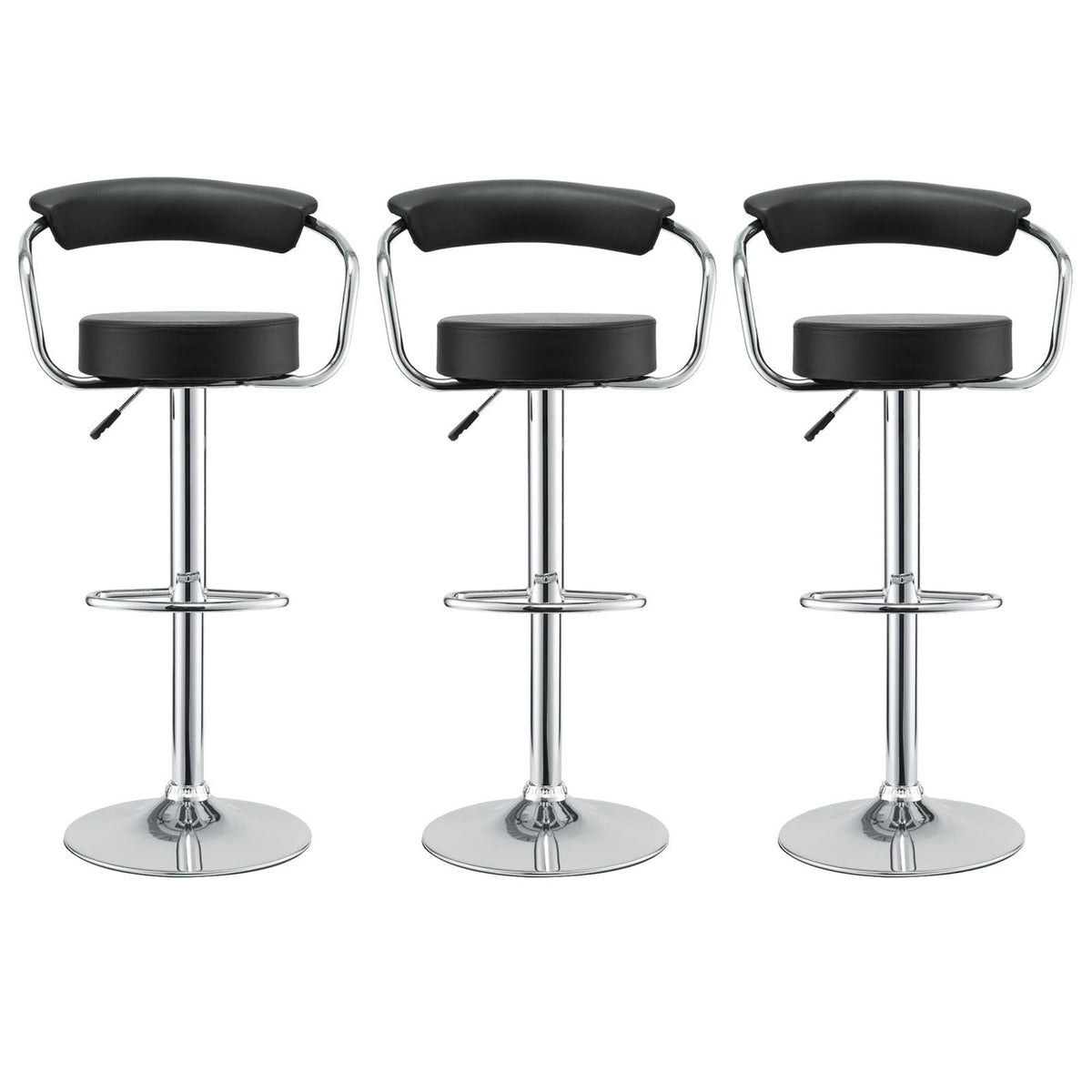 Black Bar Stool Set of 3 R87854