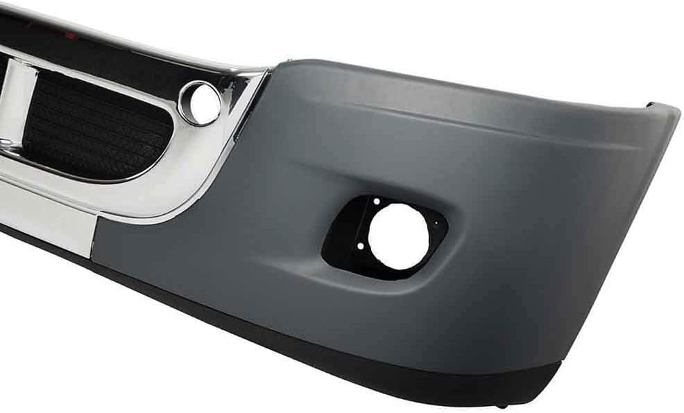 Chrome Bumper with Fog Light hole, Fog Light Pair, License Holder, 2x Windshield Wipers, 3x Face Masks X1613