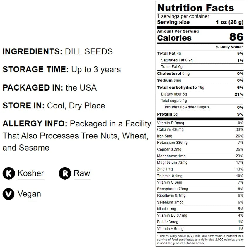 Dill Seeds, 5 Pounds R1562