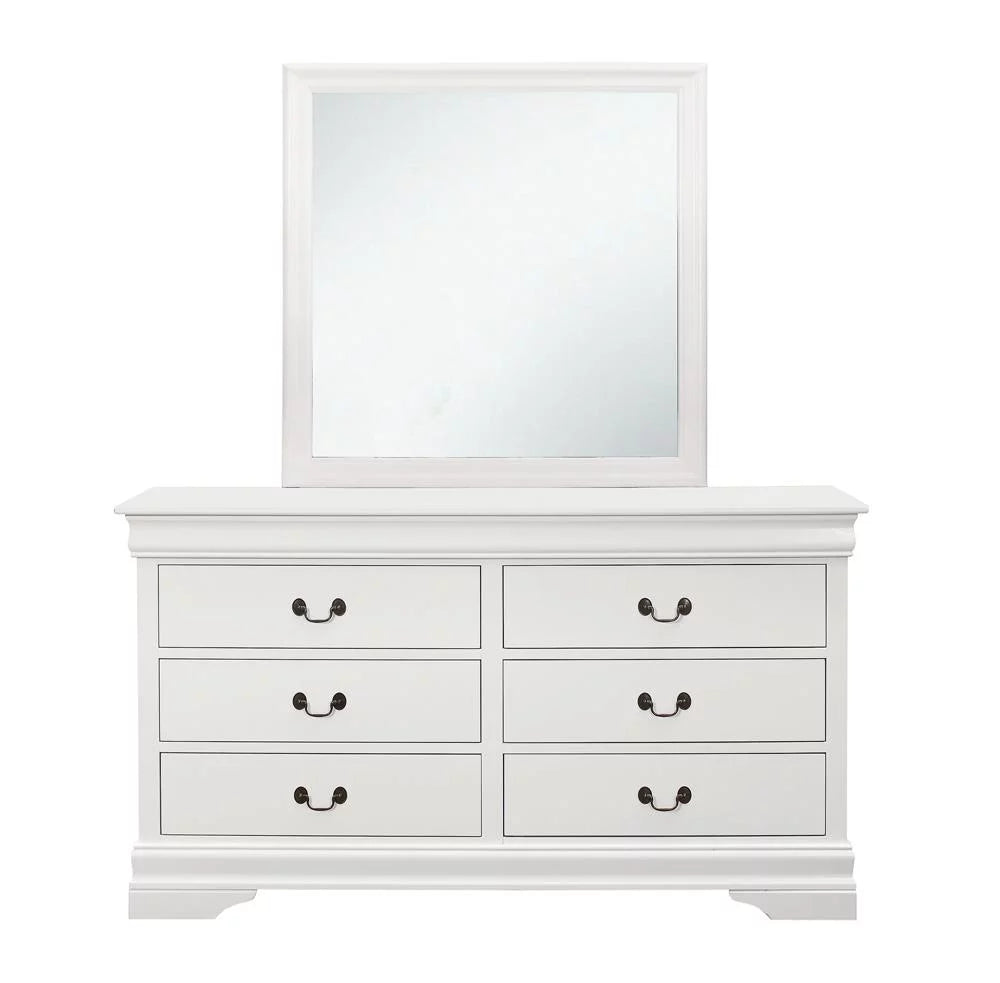 White 6-Drawer Wood Dresser S53476