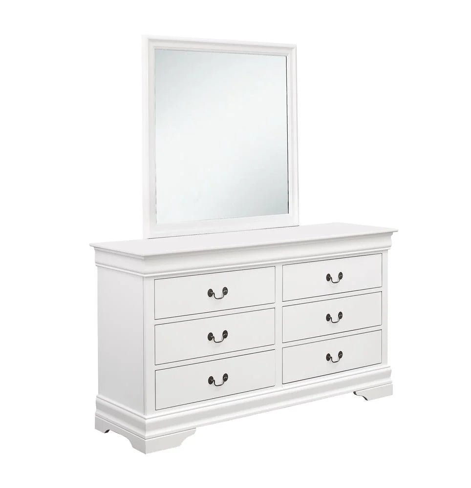 White 6-Drawer Wood Dresser S53476