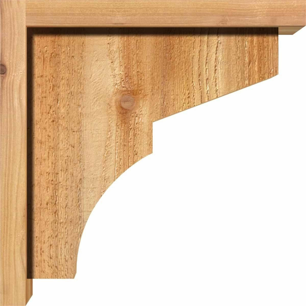 Monterey Rough Sawn Corbel with Backplate, Western Red Cedar N816