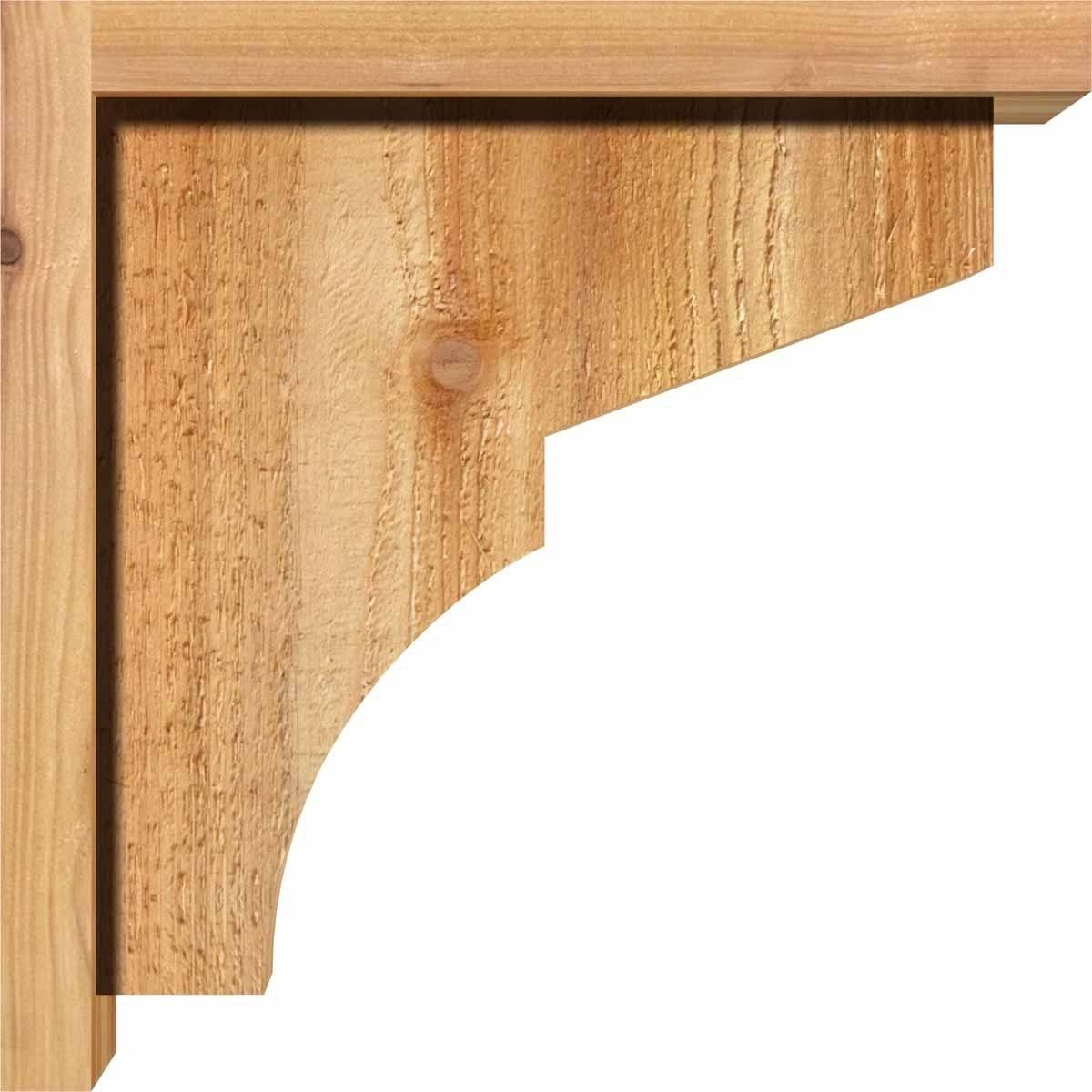 Monterey Rough Sawn Corbel with Backplate, Western Red Cedar N816