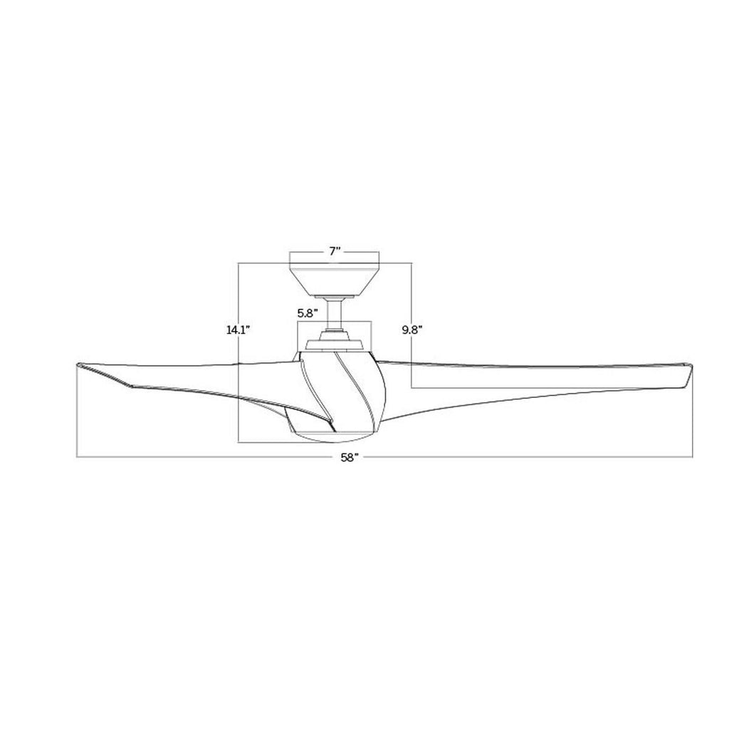 Twirl 58 inch 3-Blade Ceiling Fan X58354