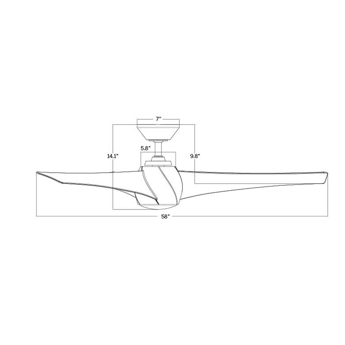 Twirl 58 inch 3-Blade Ceiling Fan X58354