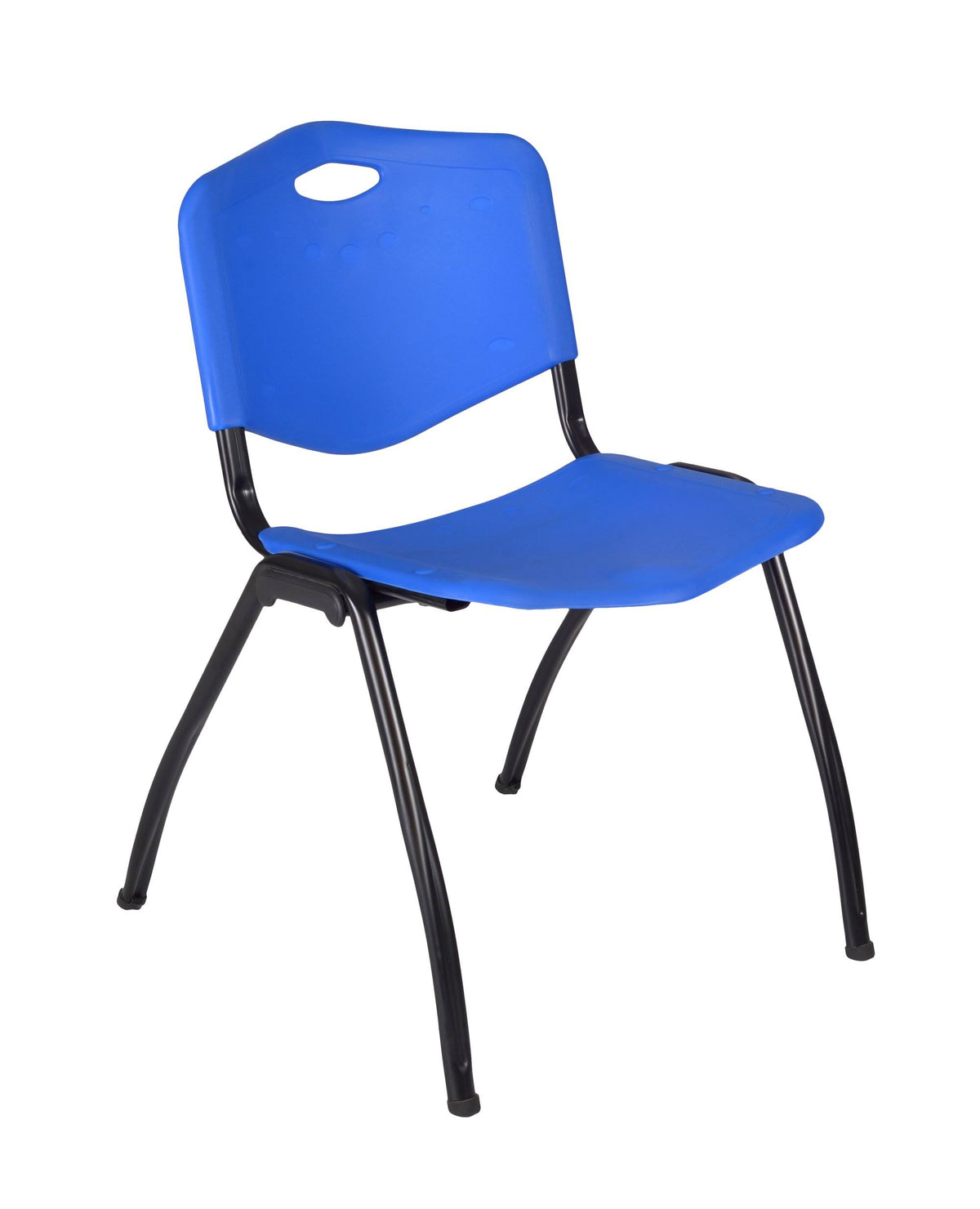 84x22 x 24x22 Training Table Maple Stack Chairs Blue X7607
