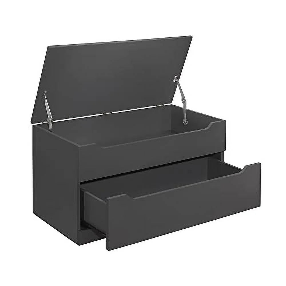 Gray Storage Bench with Drawer I238