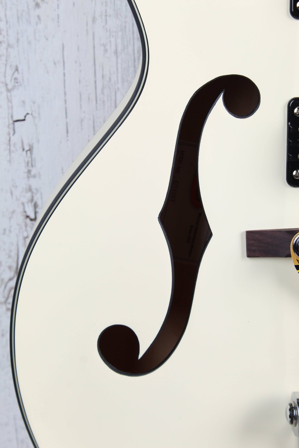 Matte Vintage White Hollow Body Electric Guitar E51264